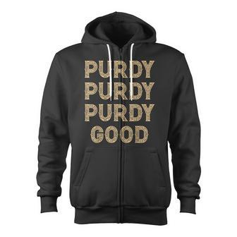Purdy Purdy Purdy Good Meme Zip Up Hoodie - Monsterry