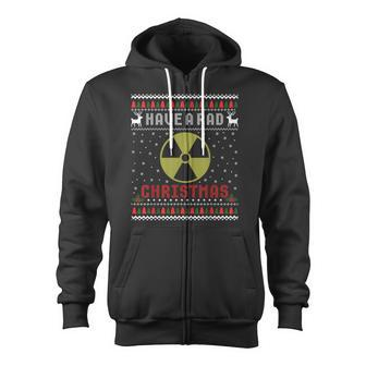 Radiologist Have A Rad Christmas Radiology Ugly Sweater Zip Up Hoodie - Monsterry AU
