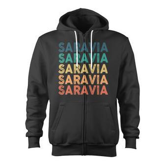 Saravia Name Shirt Saravia Family Name V3 Zip Up Hoodie - Monsterry