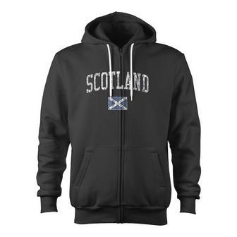 Scotland Vintage Sports Zip Up Hoodie - Monsterry DE