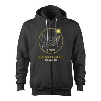 Solar Eclipse 2024 Killeen Tx Texas Totality Eclipse Zip Up Hoodie - Monsterry AU