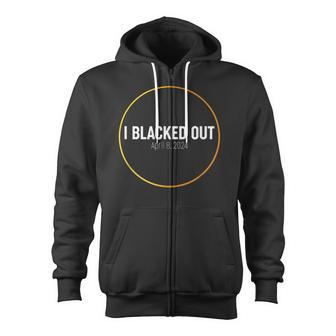Solar Eclipse I Blacked Out Zip Up Hoodie - Monsterry DE