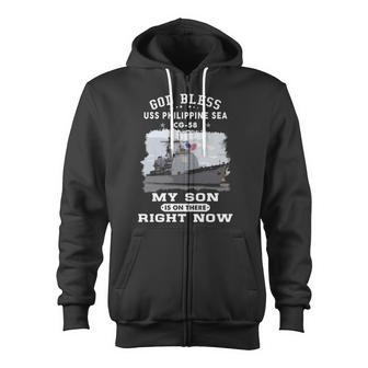 My Son Is On Uss Philippine Sea Cg Zip Up Hoodie - Monsterry