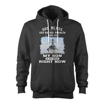 My Son Is On Uss Rafael Peralta Ddg Zip Up Hoodie - Monsterry