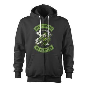 Sons Of Cannabis 420 Chapter Zip Up Hoodie - Monsterry