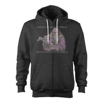 I Might Be Out Of Spells But I'm Not Out Of Shells Zip Up Hoodie - Monsterry