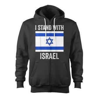 I Stand With Israel Free Israel Zip Up Hoodie - Monsterry DE