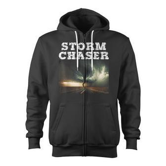 Storm Chaser Tornado Picture Meteorologist Weather Zip Up Hoodie - Monsterry AU