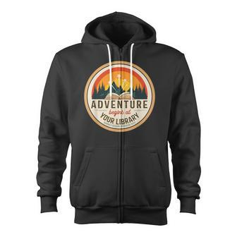 Summer Reading Program 2024 Adventure Begins At Your Library Zip Up Hoodie - Monsterry AU