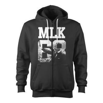 Team Mlk 68 Martin Luther King Zip Up Hoodie - Monsterry
