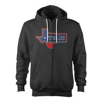 Texas Logo Tshirt Zip Up Hoodie - Monsterry