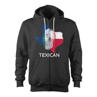 Texican Vintage Tex Mex Chicano Texas Texican Zip Up Hoodie - Monsterry CA