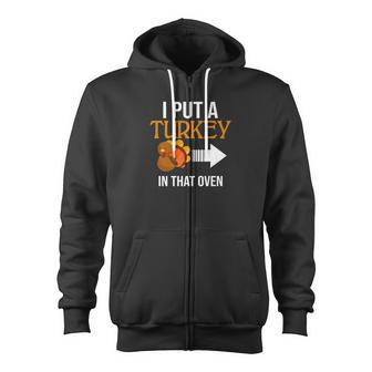 Thanksgiving Turkey Expecting Dad Pregnant Wife Zip Up Hoodie - Monsterry CA