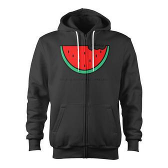 'This Is Not A Watermelon' Palestine Collection Zip Up Hoodie - Monsterry CA