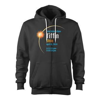 Tiffin Ohio Oh Total Solar Eclipse 2024 1 Zip Up Hoodie - Monsterry CA