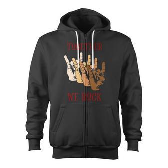 Together We Rock Zip Up Hoodie - Monsterry