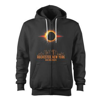 Total Solar Eclipse 04082024 Rochester New York Zip Up Hoodie - Monsterry AU