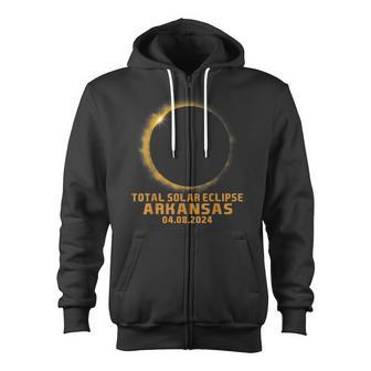 Total Solar Eclipse 2024 Arkansas Totality Spring 40824 Zip Up Hoodie - Monsterry
