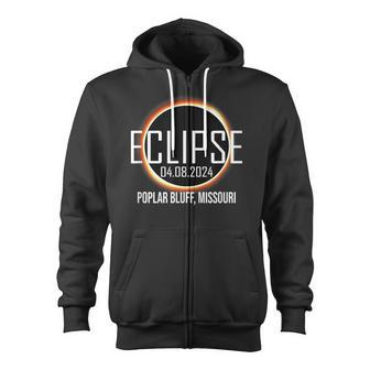 Total Solar Eclipse 2024 Poplar Bluff Missouri April 8 2024 Zip Up Hoodie - Monsterry CA