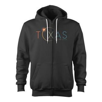 Total Solar Eclipse 2024 State Texas Totality April 8 2024 Zip Up Hoodie - Monsterry AU