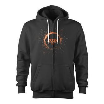 Total Solar Eclipse April 8 2024 Cleveland Ohio Zip Up Hoodie - Monsterry CA