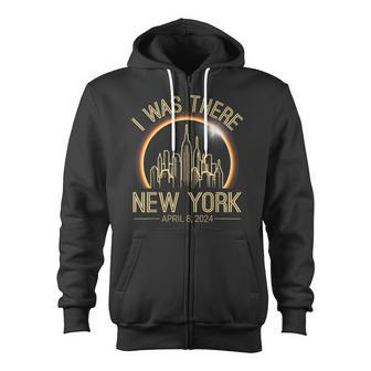 Total Solar Eclipse April 8 2024 New York Totality Souvenir Zip Up Hoodie - Monsterry UK