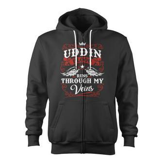 Uddin Name Shirt Uddin Family Name V2 Zip Up Hoodie - Monsterry