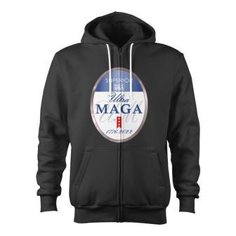 Ultra Maga Superior 1776 2022 Parody Trump 2024 Anti Biden Zip Up Hoodie - Monsterry DE