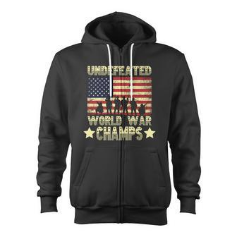 Undefeated World War Champs V2 Zip Up Hoodie - Monsterry AU