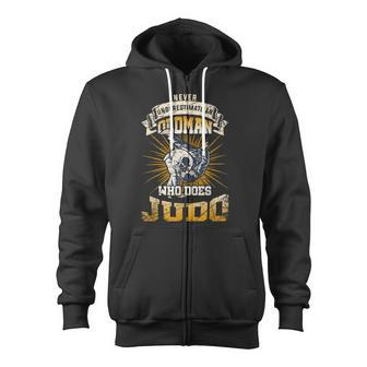 Never Underestimate An Old Man Who Does Judo Zip Up Hoodie - Monsterry CA