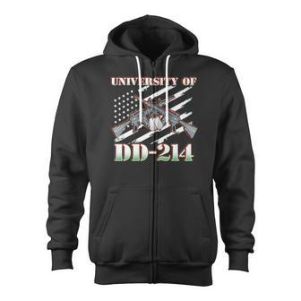 University Of Dd 214 Zip Up Hoodie - Monsterry AU