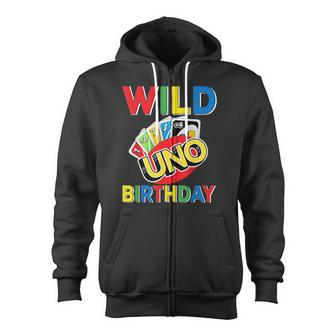 Uno Themed 1St Birthday Party Decorations 1St Bday Boy Zip Up Hoodie - Monsterry UK