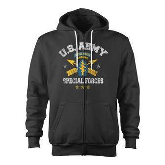 Us Special Forces Group Airborne Veteran Sfg 4Th Of July Men Zip Up Hoodie - Monsterry AU
