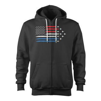 Usa American Flag 4Th Of July Celebration Fighter Jets Air Zip Up Hoodie - Monsterry CA