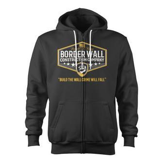 Usa Donald Trump Border Wall Construction Co Zip Up Hoodie - Monsterry