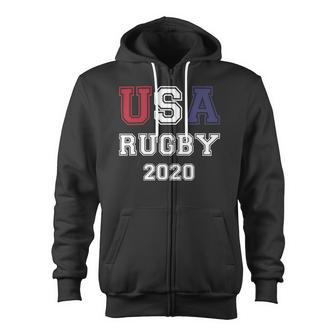 Usa Rugby Team 2020 Us Rugby Fan Swe Zip Up Hoodie - Monsterry AU