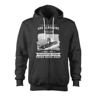 Uss Albacore Agss Zip Up Hoodie - Monsterry