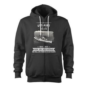 Uss Ault Dd Zip Up Hoodie - Monsterry