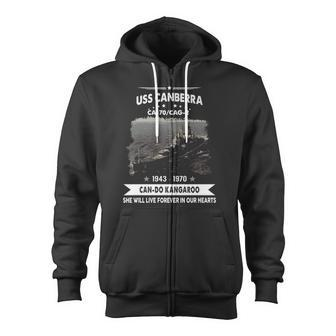 Uss Canberra Ca 70 Cag V2 Zip Up Hoodie - Monsterry AU