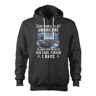 Uss Carl Vinson Cvn 70 Sunset Zip Up Hoodie - Monsterry CA