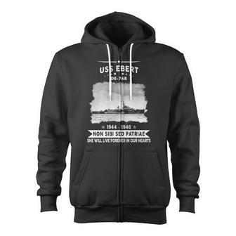 Uss Ebert De V2 Zip Up Hoodie - Monsterry