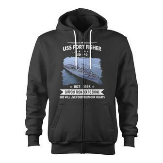 Uss Fort Fisher Lsd Zip Up Hoodie - Monsterry AU