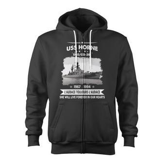 Uss Horne Cg 30 Dlg Zip Up Hoodie - Monsterry AU