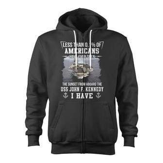 Uss John F Kennedy Cv 67 Sunset Zip Up Hoodie - Monsterry CA