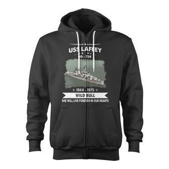 Uss Laffey Dd V2 Zip Up Hoodie - Monsterry UK