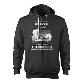 Uss Lowry Dd Zip Up Hoodie - Monsterry