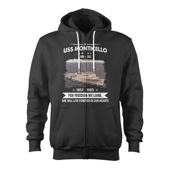 Uss Monticello Lsd V2 Zip Up Hoodie - Monsterry AU
