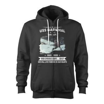 Uss Narwhal Ssn Zip Up Hoodie - Monsterry