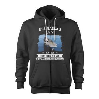 Uss Nassau Lha V2 Zip Up Hoodie - Monsterry CA