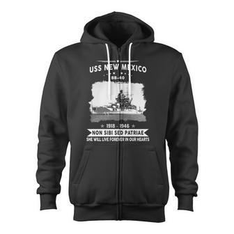 Uss New Mexico Bb Zip Up Hoodie - Monsterry